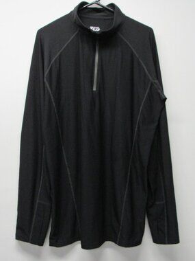 Gravel Gear 1/4 Zip Black Long Sleeve Outdoor Moisture Wicking Shirt Men's XL